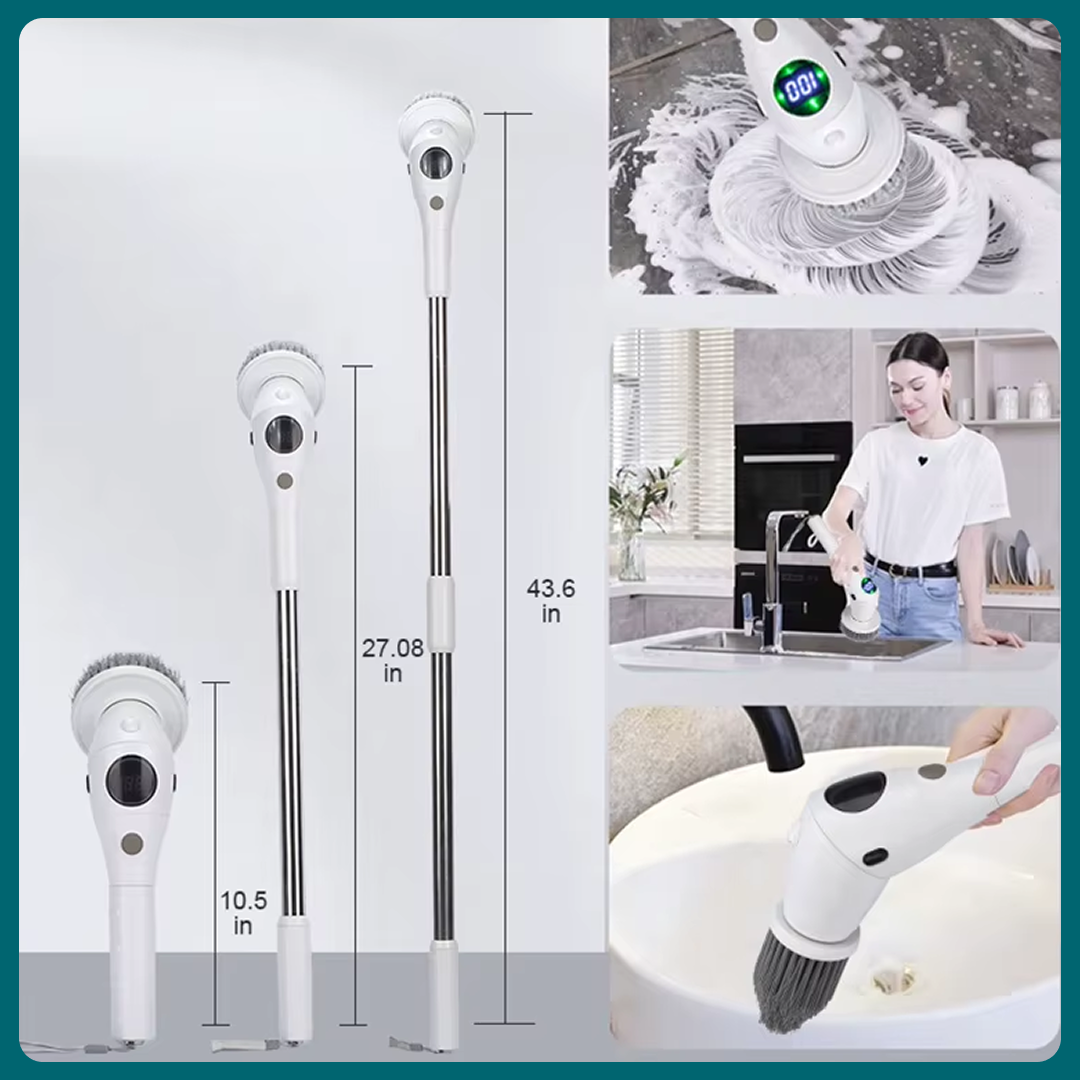 8-i-1 Elektrisk Rengjøringsbørste