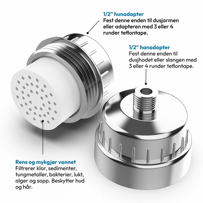 ShowerFilter - Strålende hud uten sterke kjemikalier